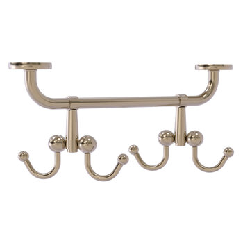 Allied Brass Mug Holders Collection Under Cabinet 4 Coffee Mug Rack in Antique Pewter