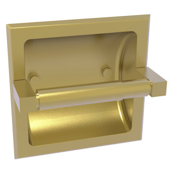 Allied Brass Montero Collection Recessed Toilet Paper Holder in Satin Brass