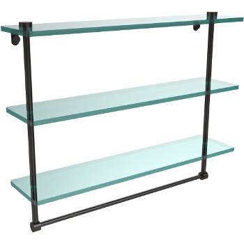 22'' Oil Rubbed Bronze Hardware Shelf with Towel Bar