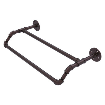 Allied Brass Pipeline Collection 24'' Double Towel Bar in Antique Bronze