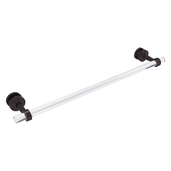 Allied Brass Pacific Beach Collection 24'' Shower Door Towel Bar with Smooth Accents in Antique Bronze