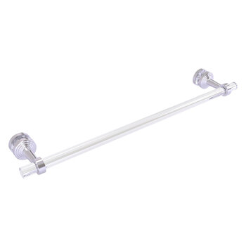 Allied Brass Pacific Beach Collection 24'' Shower Door Towel Bar with Smooth Accents in Satin Chrome