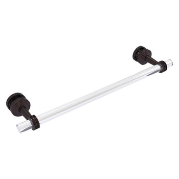 Allied Brass Pacific Beach Collection 18'' Shower Door Towel Bar with Dotted Accents in Antique Bronze