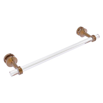 Allied Brass Pacific Beach Collection 18'' Shower Door Towel Bar with Dotted Accents in Brushed Bronze