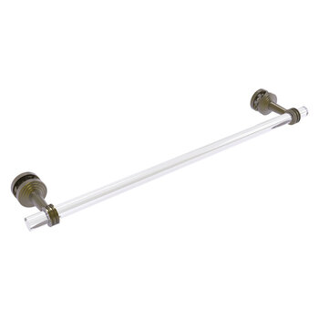 Allied Brass Pacific Beach Collection 24'' Shower Door Towel Bar with Dotted Accents in Antique Brass