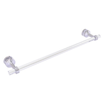 Allied Brass Pacific Beach Collection 24'' Shower Door Towel Bar with Dotted Accents in Satin Chrome