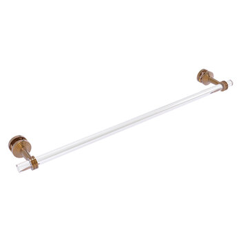 Allied Brass Pacific Beach Collection 30'' Shower Door Towel Bar with Dotted Accents in Brushed Bronze