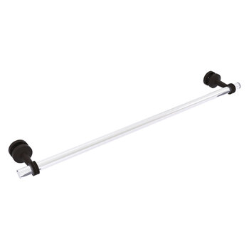 Allied Brass Pacific Beach Collection 30'' Shower Door Towel Bar with Dotted Accents in Oil Rubbed Bronze