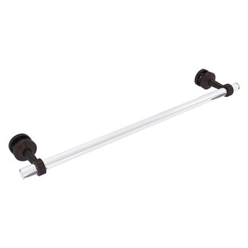 Allied Brass Pacific Beach Collection 24'' Shower Door Towel Bar with Grooved Accents in Antique Bronze