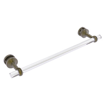 Allied Brass Pacific Beach Collection 18'' Shower Door Towel Bar with Twisted Accents in Antique Brass
