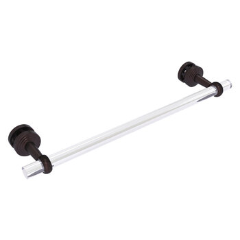 Allied Brass Pacific Beach Collection 18'' Shower Door Towel Bar with Twisted Accents in Antique Bronze