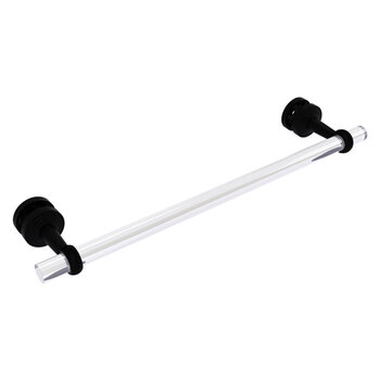 Allied Brass Pacific Beach Collection 18'' Shower Door Towel Bar with Twisted Accents in Matte Black