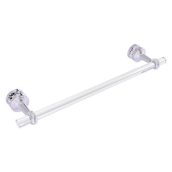 Allied Brass Pacific Beach Collection 18'' Shower Door Towel Bar with Twisted Accents in Polished Chrome