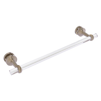 Allied Brass Pacific Beach Collection 18'' Shower Door Towel Bar with Twisted Accents in Antique Pewter