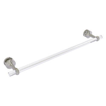 Allied Brass Pacific Beach Collection 24'' Shower Door Towel Bar with Twisted Accents in Satin Nickel