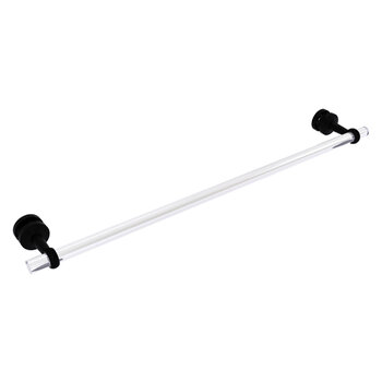 Allied Brass Pacific Beach Collection 30'' Shower Door Towel Bar with Twisted Accents in Matte Black