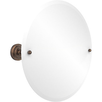 Circular Mirror with Venetian Bronze Hardware