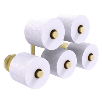 Allied Brass Prestige Regal Collection 5-Roll Reserve Roll Toilet Paper Holder in Satin Brass