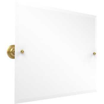 Landscape Mirror with Polished Brass Hardware