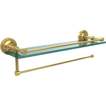 16'' Shelves with Polished Brass and Paper Towel Roll Holder