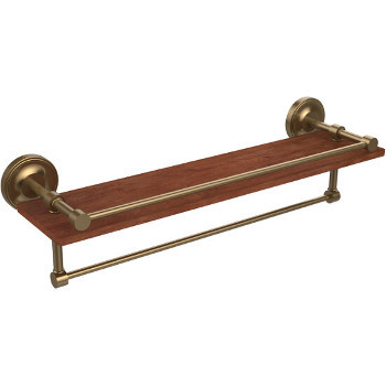 22'' Shelves with Brushed Bronze and Towel Bar