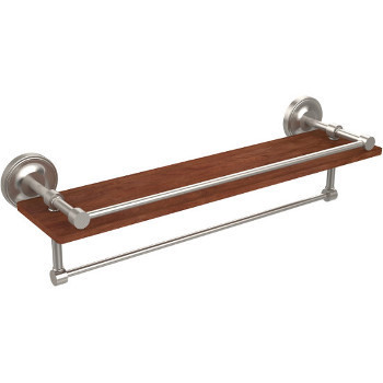 22'' Shelves with Satin Nickel and Towel Bar