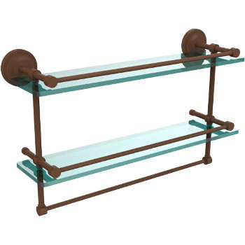 22'' Shelves with Antique Bronze and Towel Bar