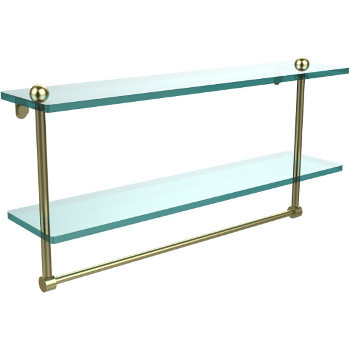 22'' Shelves with Satin Brass and Towel Bar Hardware
