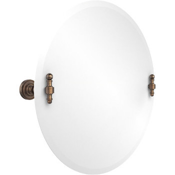 Circular Mirror with Venetian Bronze Hardware