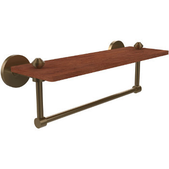 16'' Shelves with Brushed Bronze and Towel Bar Hardware