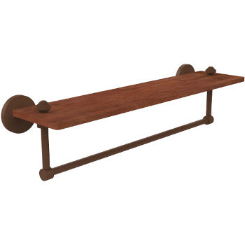 22'' Shelves with Antique Bronze and Towel Bar Hardware