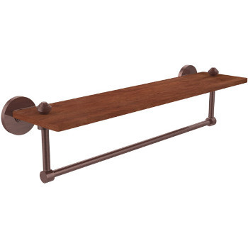 22'' Shelves with Antique Copper and Towel Bar Hardware