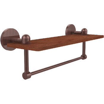 16'' Shelves with Antique Copper and Towel Bar Hardware