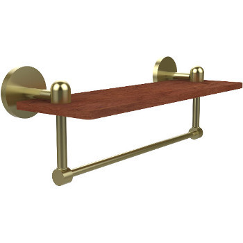 16'' Shelves with Satin Brass and Towel Bar Hardware
