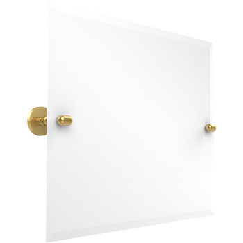 Landscape Mirror with Polished Brass Hardware