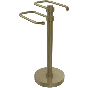 Antique Brass Towel Holder with Smooth Detailing