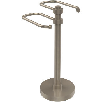 Pewter Towel Holder with Smooth Detailing