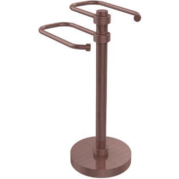 Antique Copper Towel Holder with Groovy Detailing