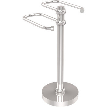 Polished Chrome Towel Holder with Twisted Detailing