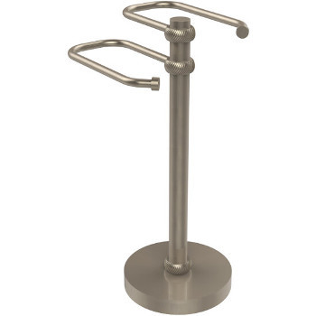 Pewter Towel Holder with Twisted Detailing