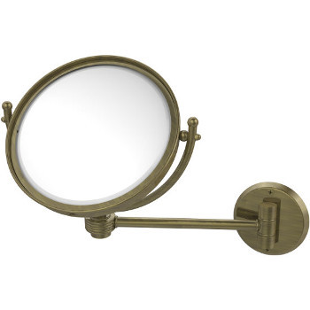 2x Magnification, Groovy Texture, Antique Brass Mirror
