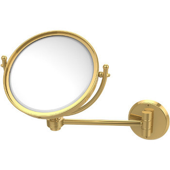 2x Magnification, Groovy Texture, Polished Brass Mirror