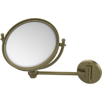 3x Magnification, Twisted Texture, Antique Brass Mirror