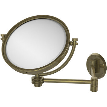 5x Magnification, Dotted Texture, Antique Brass Mirror