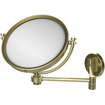3x Magnification, Groovy Texture, Satin Brass Mirror