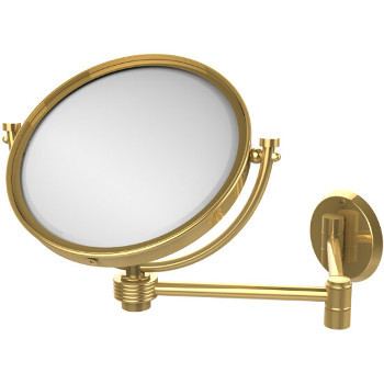 4x Magnification, Groovy Texture, Polished Brass Mirror