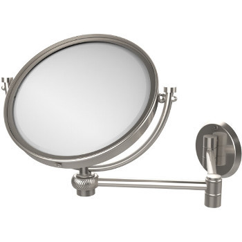2x Magnification, Twisted Texture, Satin Nickel Mirror
