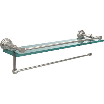 16'' Shelves with Satin Nickel and Paper Towel Roll Holder Hardware
