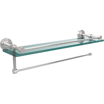 22'' Shelves with Polished Chrome and Paper Towel Roll Holder Hardware