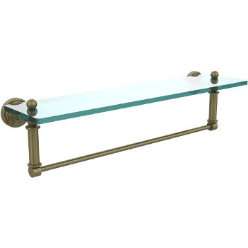 22'' Shelves with Antique Brass and Towel Bar Hardware